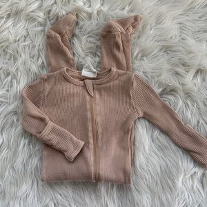 Spearmint Baby / Spearmint Love waffle knit footie